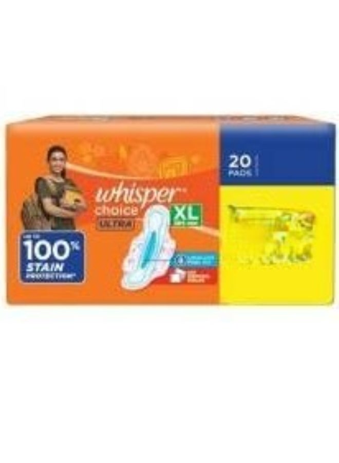 Whisper وسادة صحية Whisper Choice XL 284 مم 20% أوسع من الخلف - 20+20+20 وسادات (عبوة من 60) - Image 2
